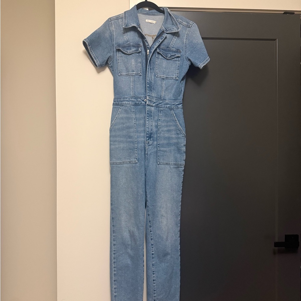 Good American Blue Denim Jumpsuit